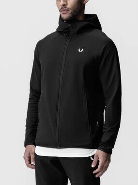 ASRV Performance Fleece Full Zip Hoodie Jacket Black Training Athletic Sz Small